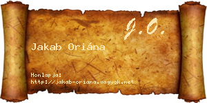 Jakab Oriána névjegykártya